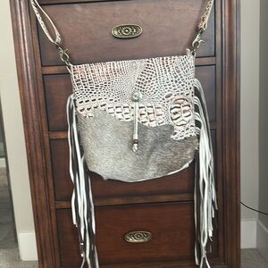 Myra USA Smokey West Leather hairon bag like new never used